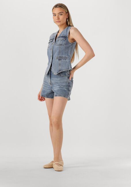 Blaue ROUGE EDIT Gilet ROUJOLIE DENIM WAISTCOAT - large
