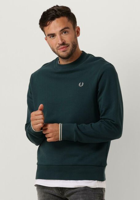 Blaue FRED PERRY Pullover CREW NECK SWEATSHIRT - large