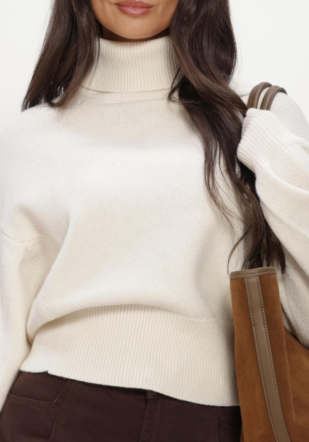 Creme SELECTED WOMEN Rollkragenpullover SLWELLIE LS KNIT ROLL NECK - large