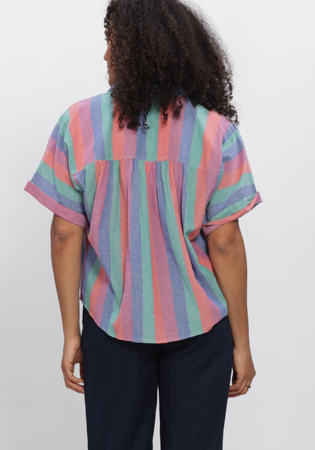 Mehrfarbige/Bunte BY-BAR Blusen SUNNY RAINBOW PLEATS BLOUSE - large