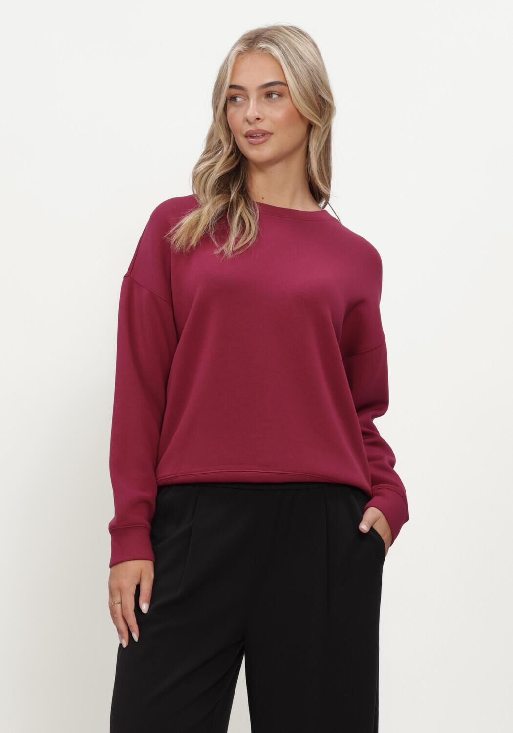 Bordeaux MSCH COPENHAGEN Pullover MSCHIMA Q SWEATSHIRT - large