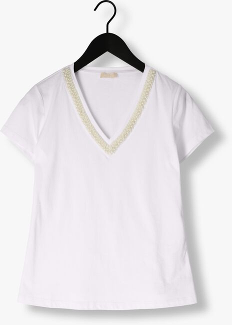 Weiße LIU JO T-shirt JERSEY JEWEL NECK T-SHIRT - large