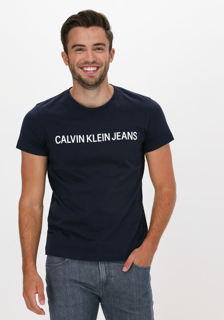 Blaue CALVIN KLEIN T-shirt INSTITUTIONAL L - large