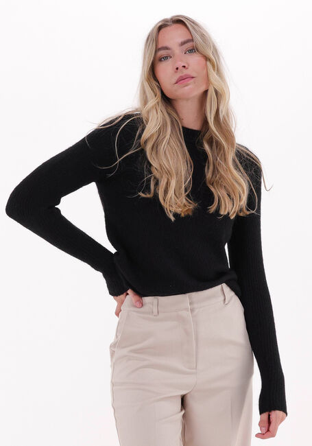 Schwarze Y.A.S. Pullover YASALVA LS O-NECK KNIT PULLOVER - large