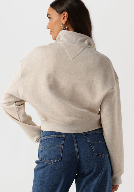 Beige TOMMY JEANS Pullover TJW BXY CRP BADGE 1/4ZIP - large