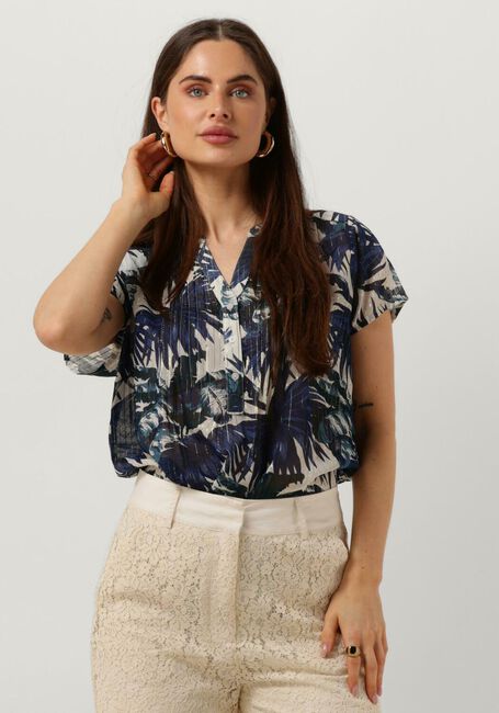 Blaue LOLLYS LAUNDRY Top HEATHERLL TOP SS - large
