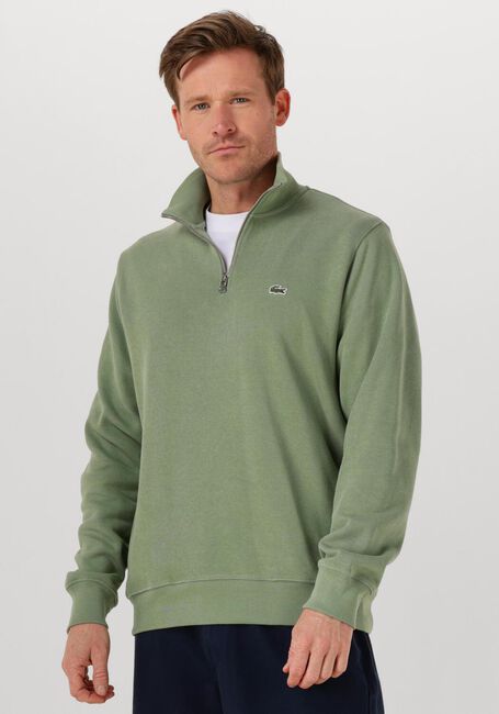 Grüne LACOSTE Pullover REGULAR FIT HIGH NECK ZIPPED SWEATSHIRT - large