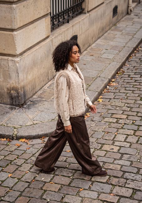 Braune NUKUS Weite Hose BODINE PANTS PU - large