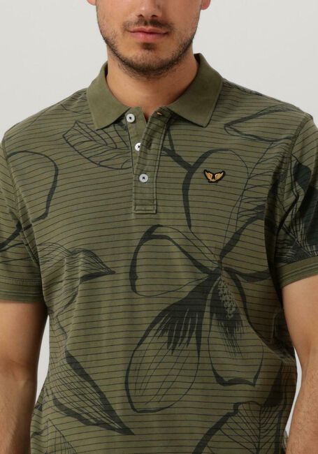 Minze PME LEGEND Polo-Shirt SHORT SLEEVE POLO STRIPE OUTLINE FLOWER - large
