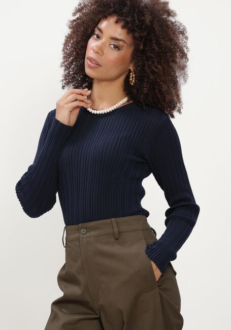 Dunkelblau SELECTED WOMEN Pullover SLWTOLEDO LS KNIT STRUCTURE ONECK - large