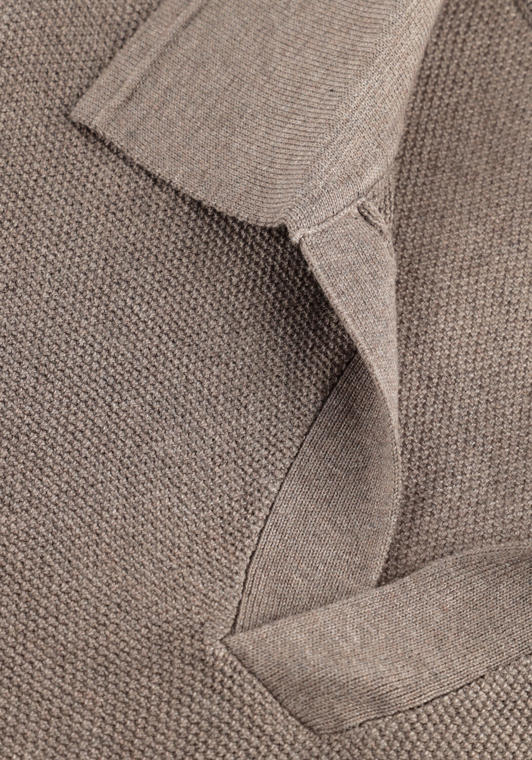 Taupe PROFUOMO Polo-Shirt POLO OPEN COLLAR LUXURY BASIC - large