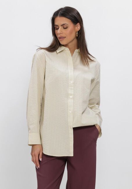 Gelbe MODSTR&Ouml;M Blusen VIGGEMD STRIPE SHIRT - large