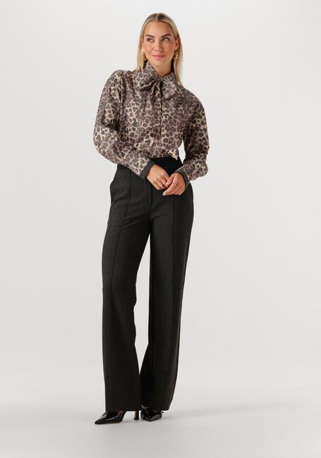 Braune JANSEN AMSTERDAM Blusen KESSA BLOUSE WA 738 NECKTIE - large