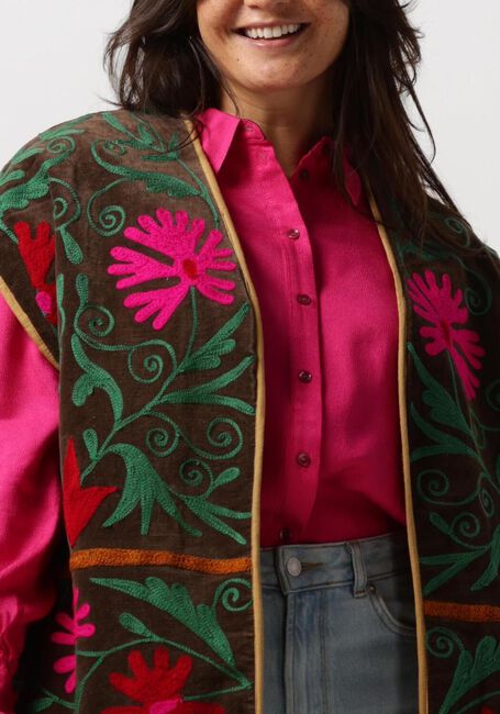 Braune SISSEL EDELBO Gilet PRESTON VELVET SUZANI VEST - large