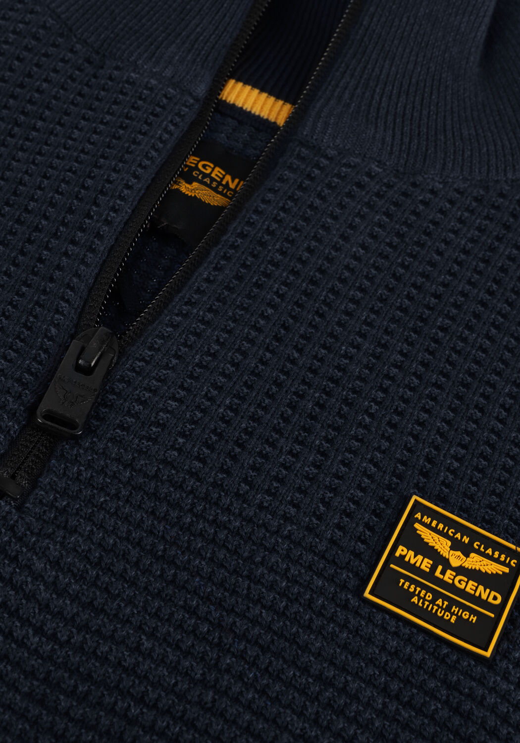 Dunkelblau PME LEGEND Pullover HALF ZIP COLLAR COTTON PLATED - large