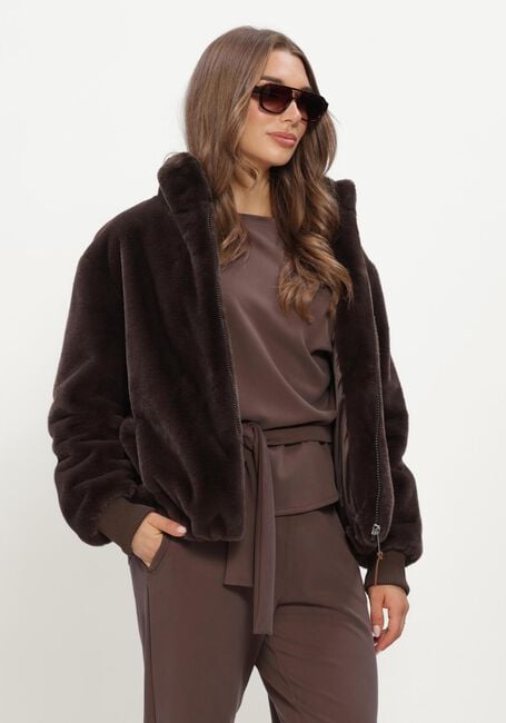 Braune MOSCOW Fake-Fur-Jack 08-08-EVELYN-4 - large