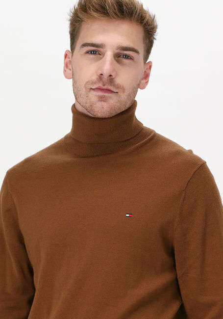 Khaki TOMMY HILFIGER Rollkragenpullover PIMA COTTON CASHMERE ROLL NECK - large