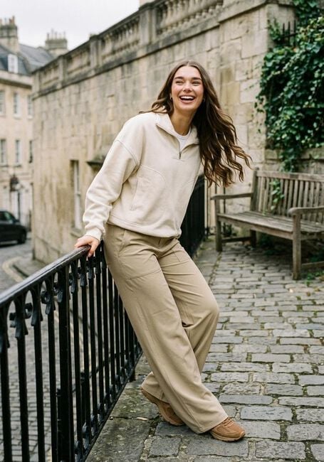 Beige PENN & INK Sweatshirt SWEATER - large