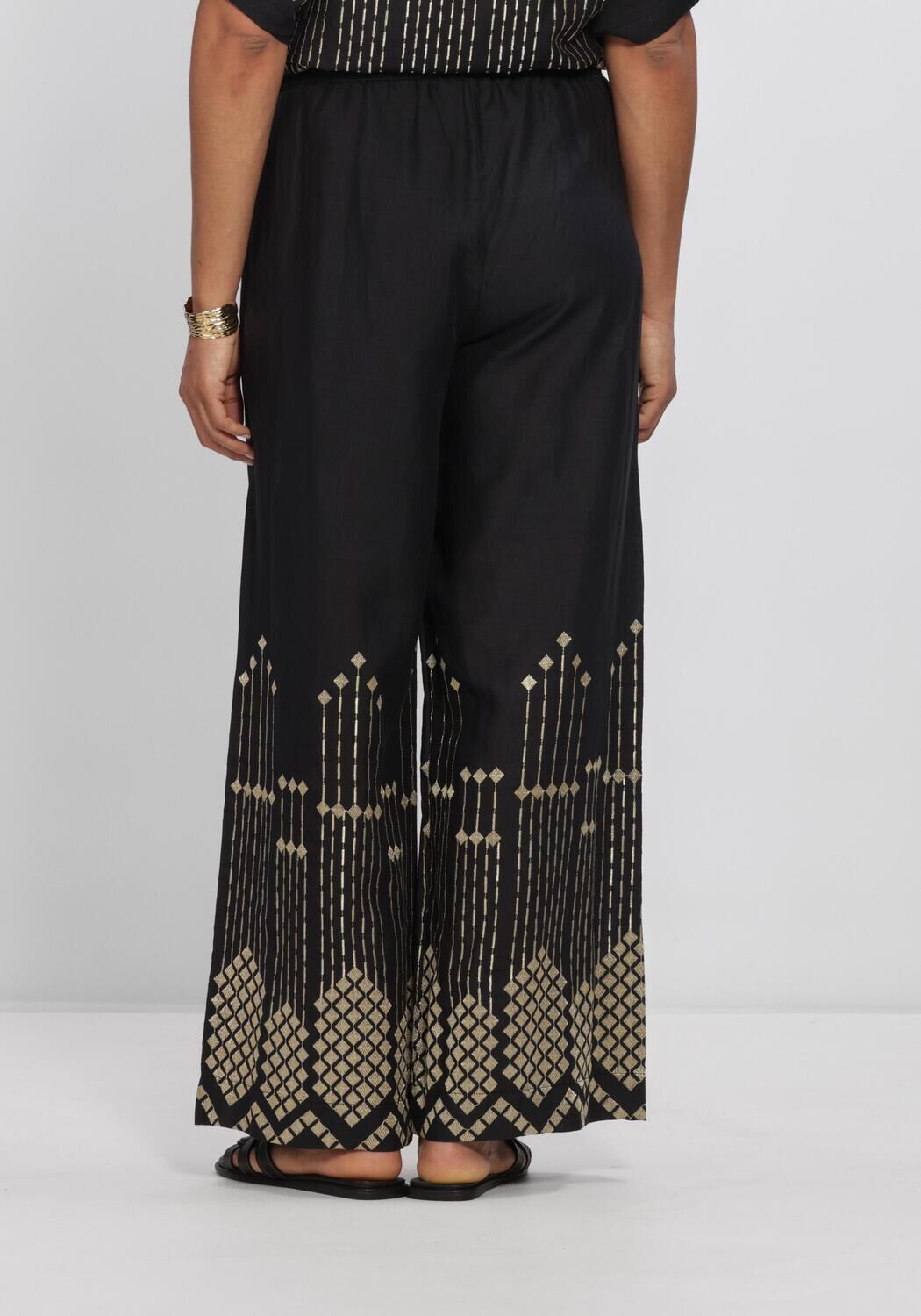 Schwarze GREEK ARCHAIC KORI Weite Hose S26K-4081083 - large