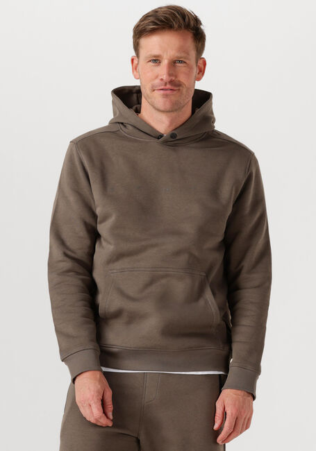 Taupe GENTI Pullover BASIC LOGO HOODIE - large