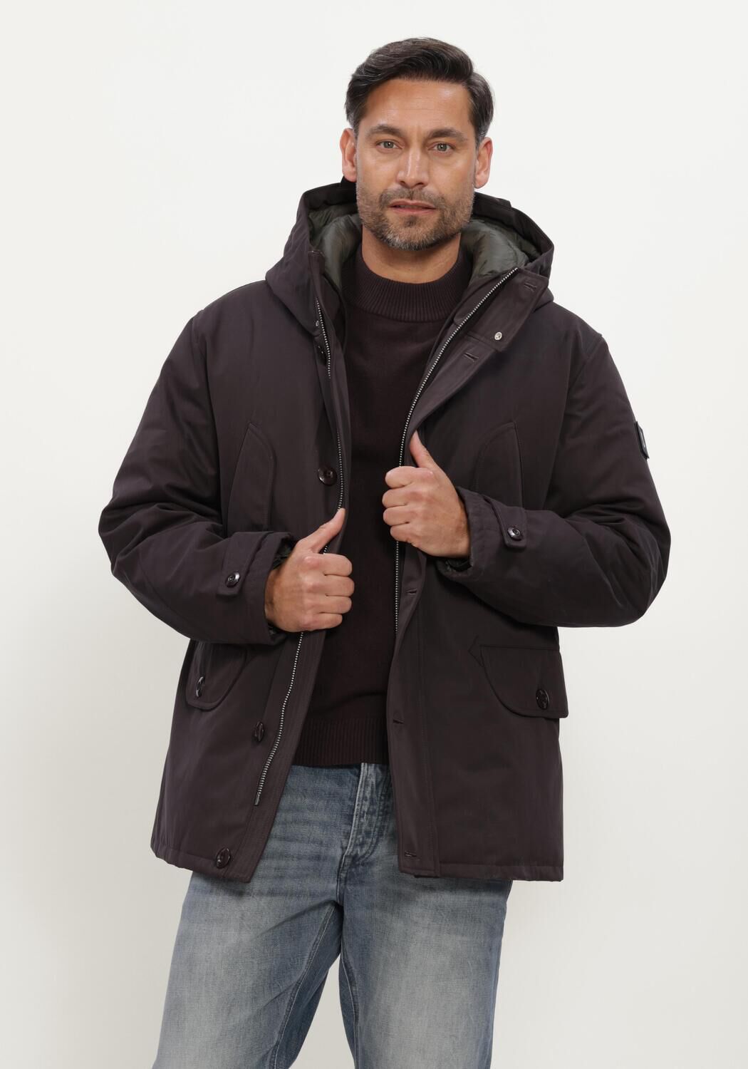 Braune BUTCHER OF BLUE Winterjacken KNOX JACKET - large