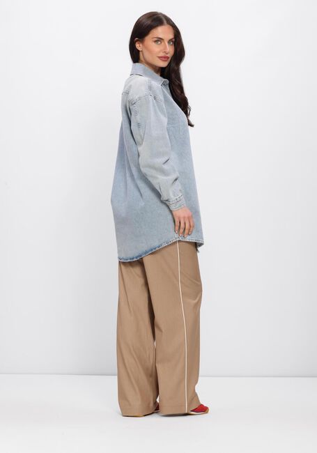 Hellblau ALIX THE LABEL Blusen LADIES WOVEN FLOWY DENIM OVERSIZED BLOUSE - large