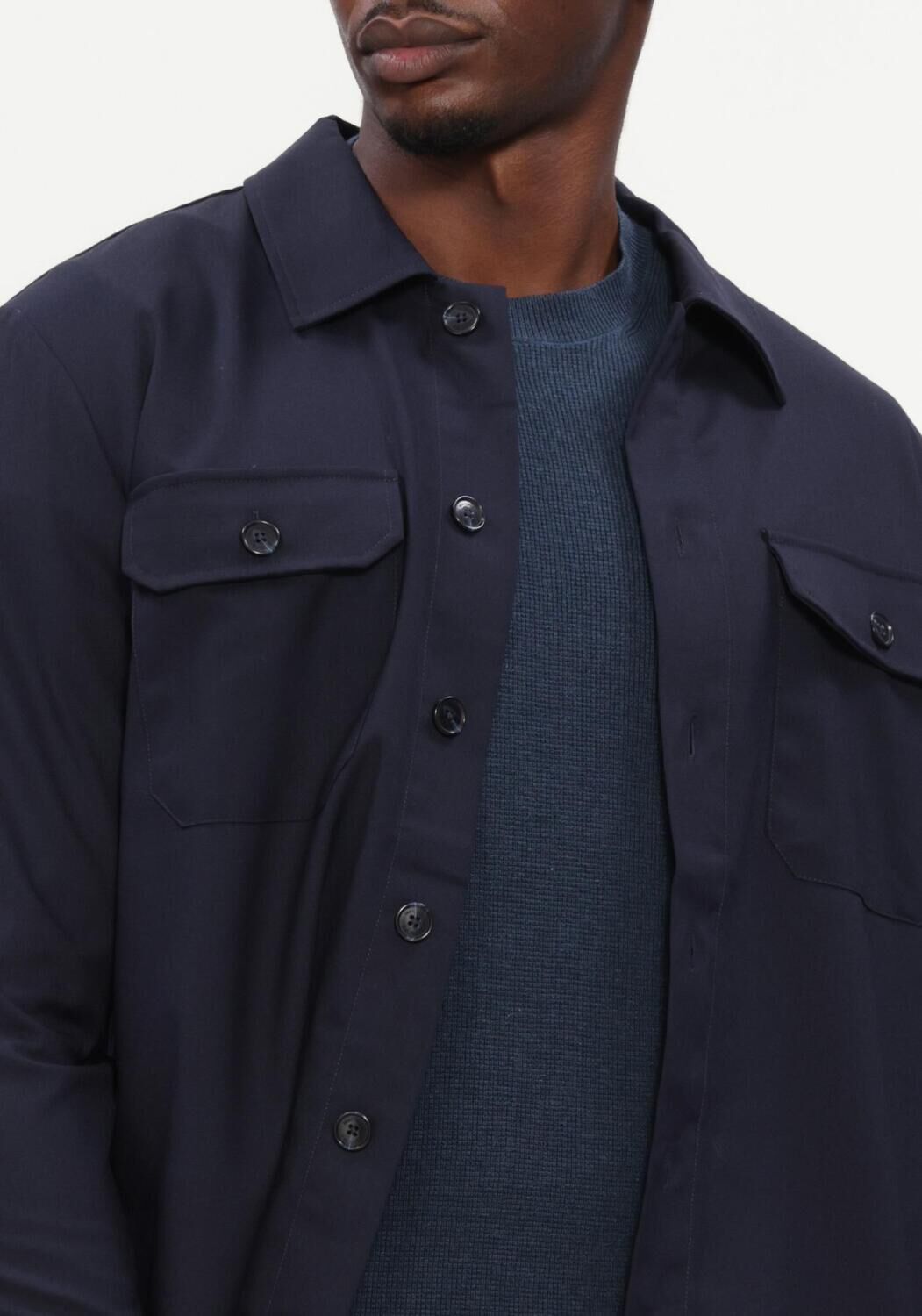 Dunkelblau MATINIQUE Overshirt MADAMO - large