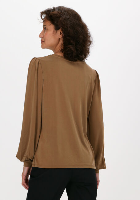 Braune OBJECT Top JANNIE LS V-NECK TOP - large