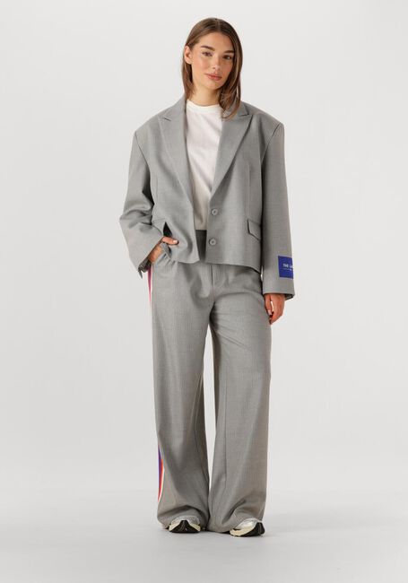 Graue ALIX THE LABEL Weite Hose LADIES WOVEN COATED HERRINGBONE PANTS - large