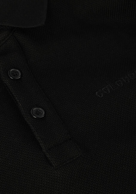 Schwarze COLOURFUL REBEL Polo-Shirt UNI STRUCTURE POLO LONGSLEEVE - large