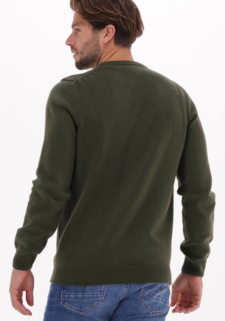Olive LYLE & SCOTT Pullover CREW NECK LAMBSWOOL BLEND JUMPER - large