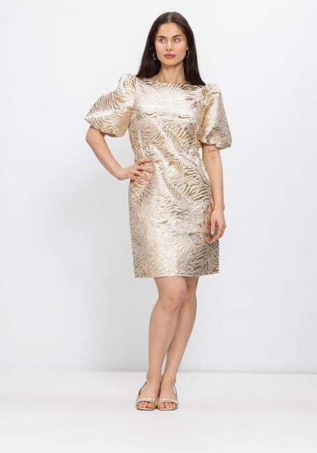 Goldfarbene FREEBIRD Minikleid F-WV-JAQUARD-FANTASY-26-1 - large