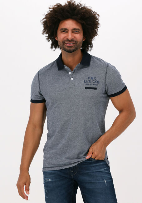 Dunkelgrau PME LEGEND Polo-Shirt SHORT SLEEVE POLO TWO TONE PIQUE - large