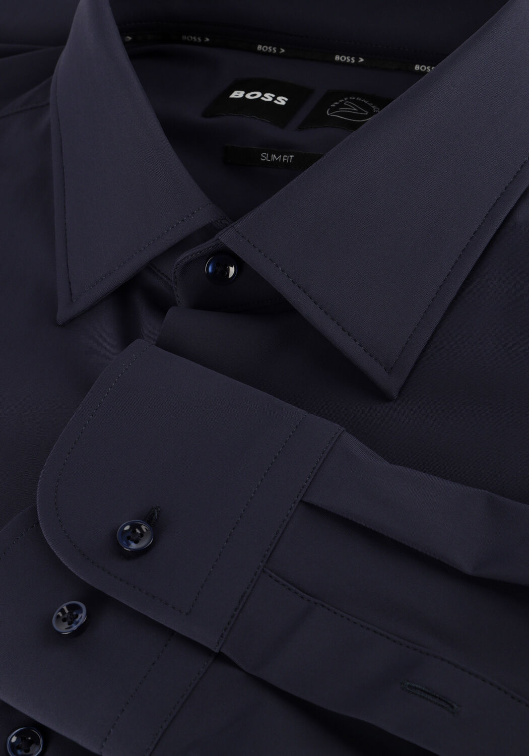 Dunkelblau BOSS BLACK Klassisches Oberhemd P-HANK-KENT-C1-222 - large