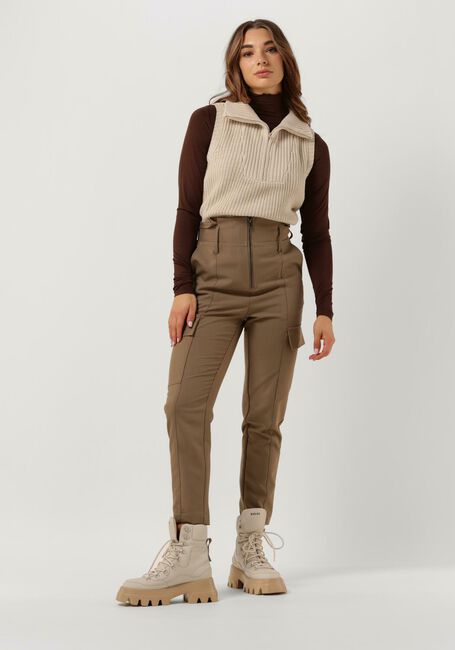 Sand CC HEART Spencer EMILY ZIP KNIT VEST - large