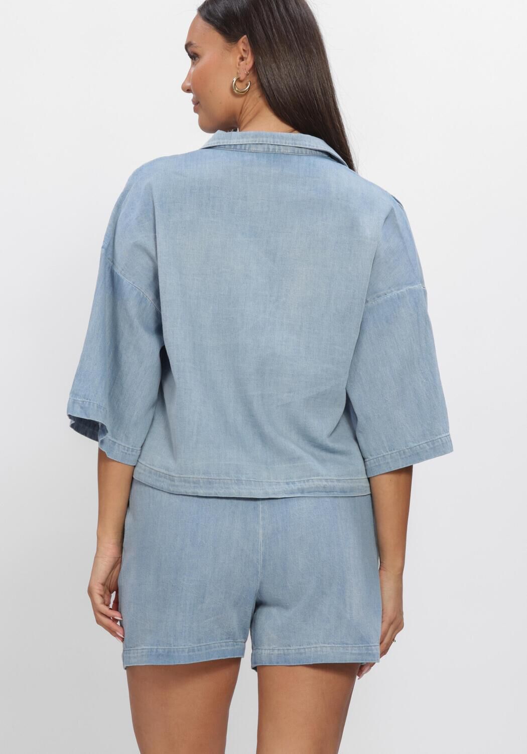 Blaue MODSTR&Ouml;M Blusen ALVARMD SHIRT - large