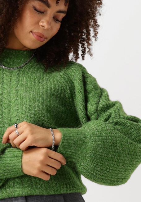 Grüne OBJECT Pullover OBJRUNA KNIT L/S RE PULLOVER - large