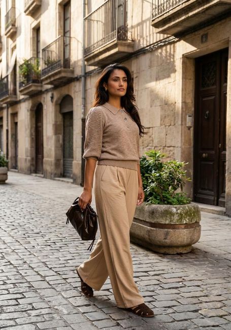 Beige RUBY TUESDAY Weite Hose CAULIN - large