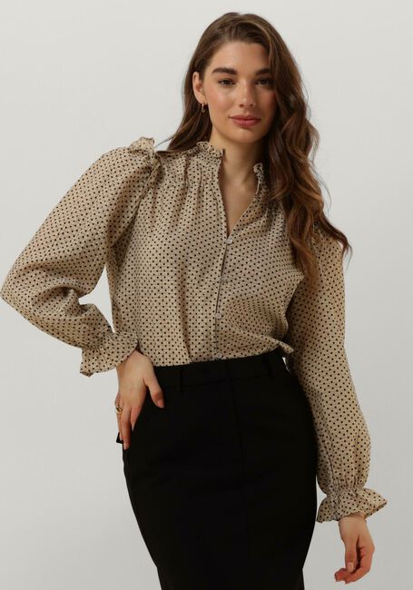 Beige CO'COUTURE Bluse CHESS DOTT SHIRT - large