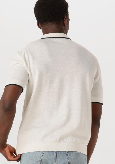 Weiße SELECTED HOMME Polo-Shirt SLHFAVE SPORT ZIP SS POLO NOOS - large
