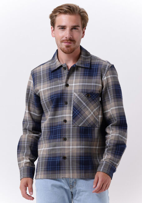 Blaue WOODBIRD Overshirt BUEL CHECK SHIRT - large