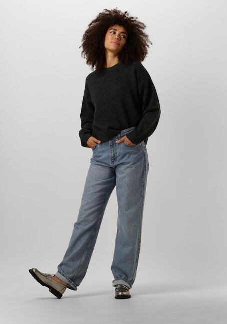 Graue NEO NOIR Pullover DETRI SOLID KNIT BLOUSE - large