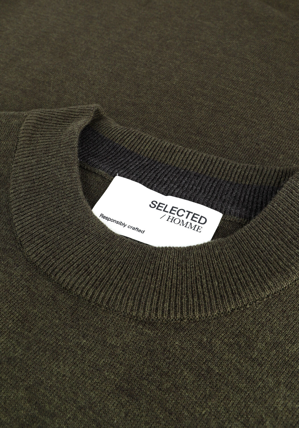 Gr&uuml;ne SELECTED MEN Pullover SLHBRADY LS KNIT MOCK NECK B - large