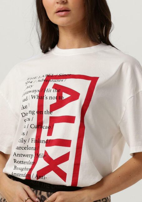 Weiße ALIX THE LABEL T-shirt LADIES KNITTED ON TOUR T-SHIRT - large