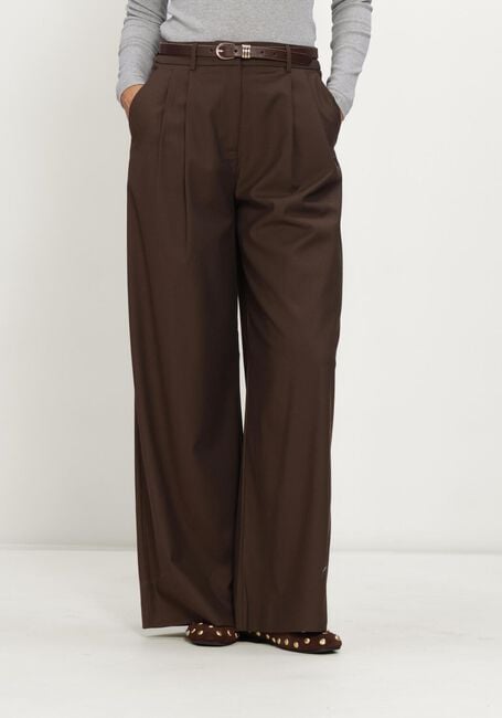 Braune ALIX THE LABEL Weite Hose LADIES WOVEN WIDE LEG PANTS - large