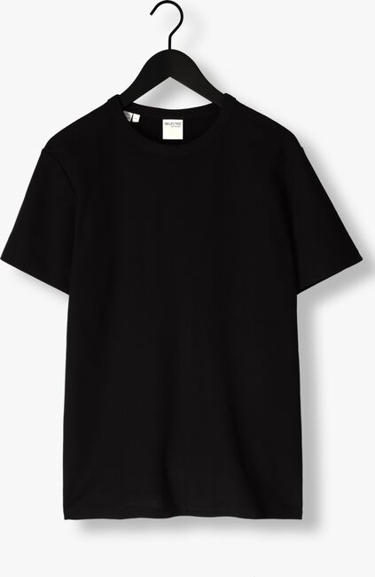 Schwarze SELECTED HOMME T-shirt SLHJOSEPH PIQUE O-NECK TEE - large