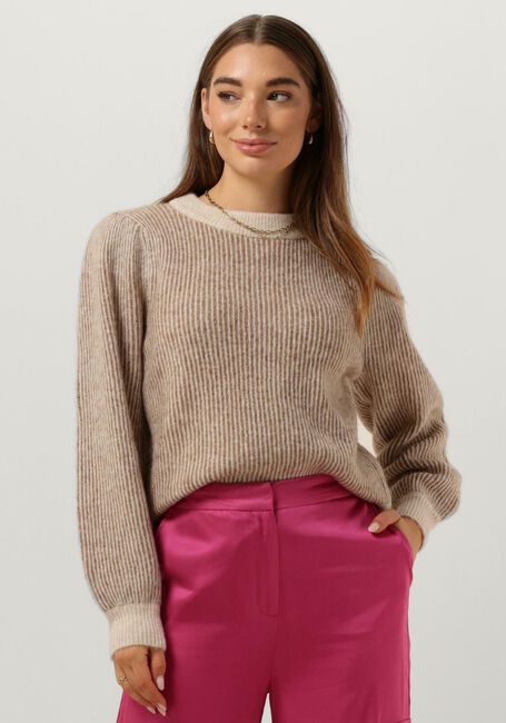 Beige SELECTED FEMME Pullover SLFLILO LS KNIT O-NECK - large