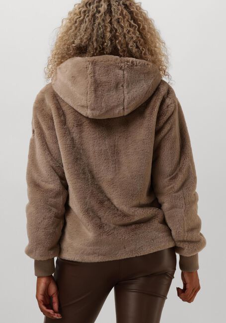 Taupe MOSCOW Fake-Fur-Jack 08-08-EVELYN-2 - large
