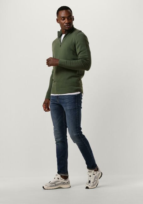 Dunkelgrün CALVIN KLEIN Pullover MERINO QUARTER ZIP - large