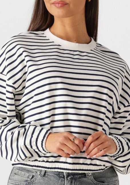 Blaue CATWALK JUNKIE Pullover & Cardigans STRIPED SWEATER WITH ELASTIC HEMS - large